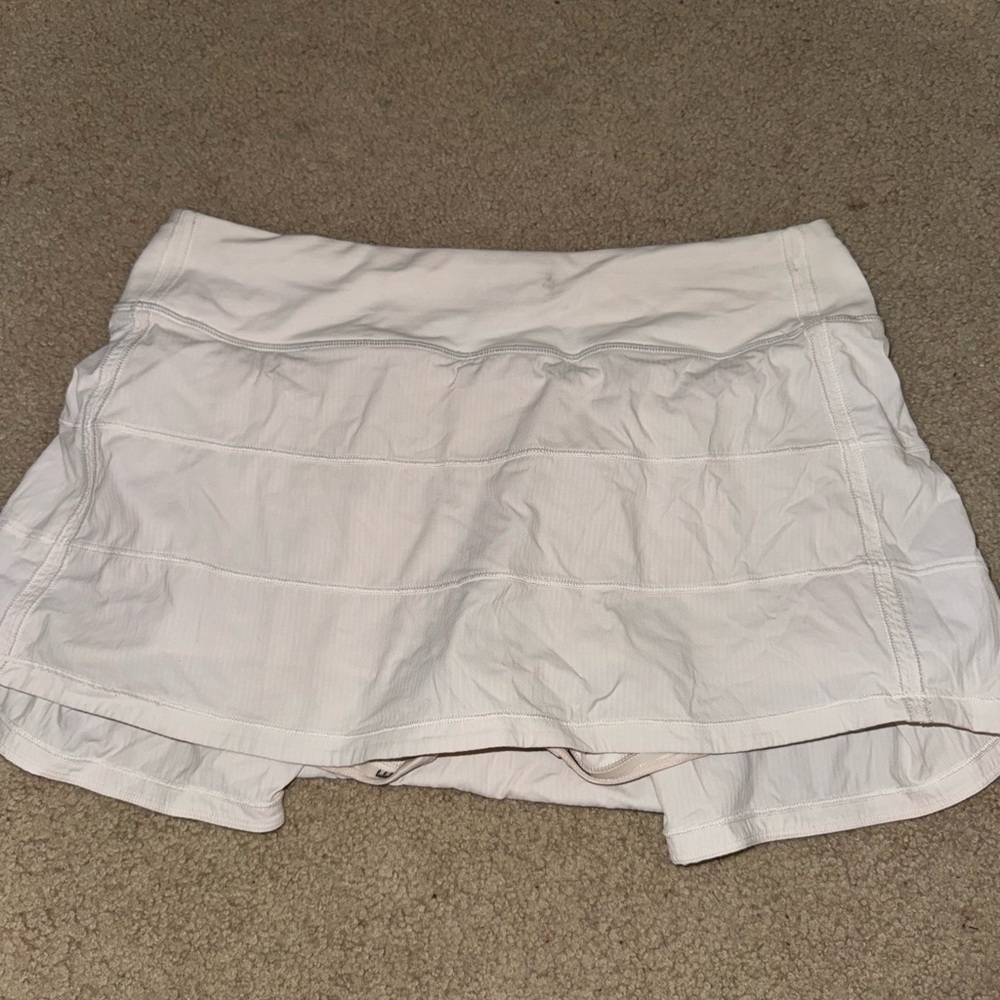 Lululemon Athletica White Pace Rival High-Rise Skirt